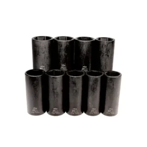 K Tool 38201 Impact Socket Set, 1/2″ Drive, 9 Piece, 22mm to 30mm, 6 Point, Deep