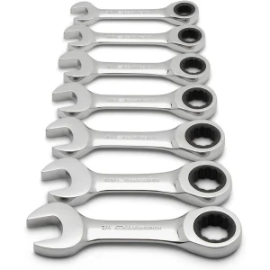 Gearwrench 9507D 7 piece SAE Stubby Double Box Ratcheting Socketing Wrenches