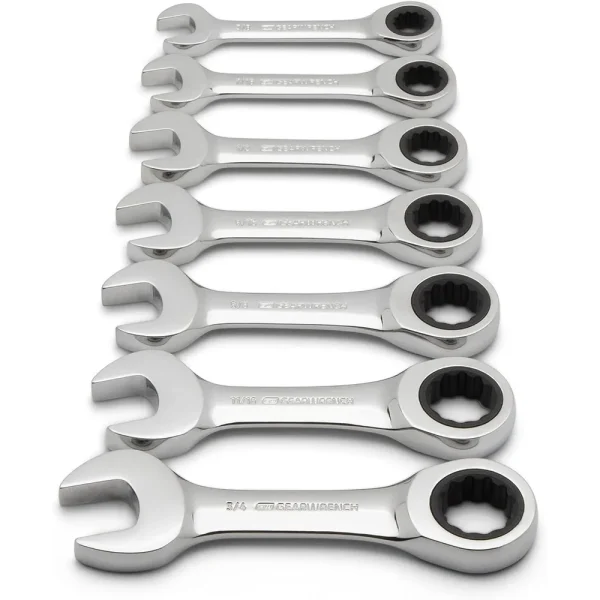 Gearwrench 9507D 7 piece SAE Stubby Double Box Ratcheting Socketing Wrenches