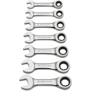 Gearwrench 9507D 7 piece SAE Stubby Double Box Ratcheting Socketing Wrenches - view 4