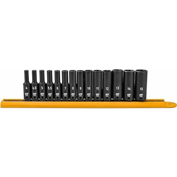 Gearwrench 84909 Impact Socket St 14 piece 1/4″Drive mm Deep