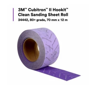 3M 70mm X 12m 80+Grit Cubitron II Hookit Sanding Sheet Roll (34442) - view 3