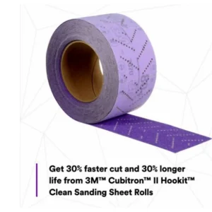 3M 70mm X 12m 80+Grit Cubitron II Hookit Sanding Sheet Roll (34442) - view 4