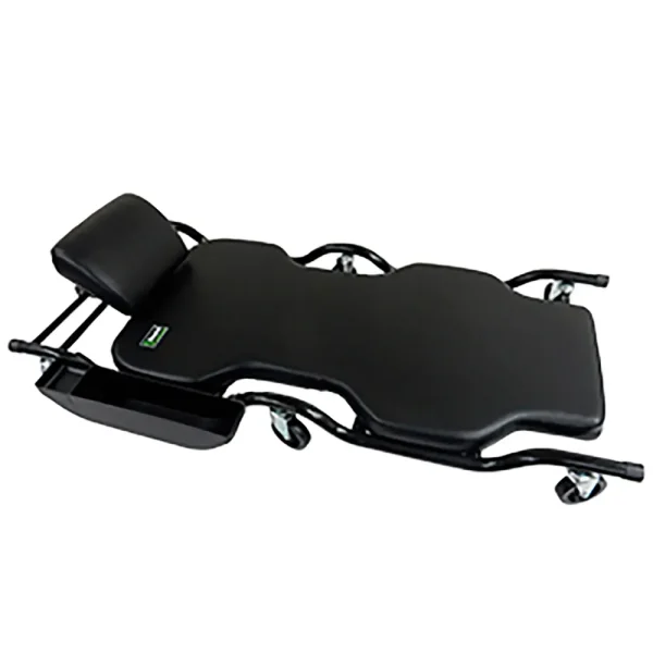 Shopsol Heavy-Duty Creeper W/ Adj. Headrest & 20″ Wide Bed & Parts Tray, 500 Lb. Cap., Black (1010930)