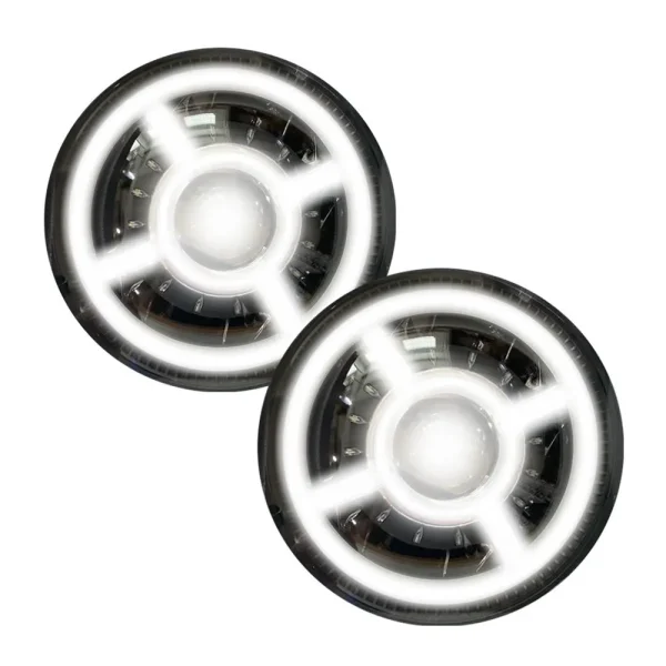 Race Sport NEW 9in JEEP JL Adjustable Angle Beam X-HALO DRL Round WHITE HALO (1007376)