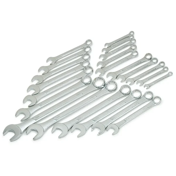 Titan Tools 22 pc. 12 pt. Raised Panel SAE and Combination Wrench Set (17322)
