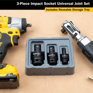 Titan Tools 3 pc. Impact Socket Universal Joint Set (40160) - view 4