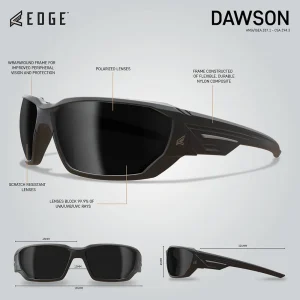 Edge Eyewear Dawson Polarized Wrap-Around Safety Glasses (TXD416) - view 4