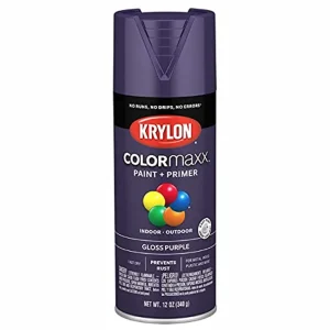 Colormaxx K05533007 Spray Paint and Primer for Indoor/Outdoor Use, Gloss Purple