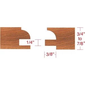 Shop Fox Stile & Rail Cabinet Shaper Cutter Quarter Round (DC2177) - view 2