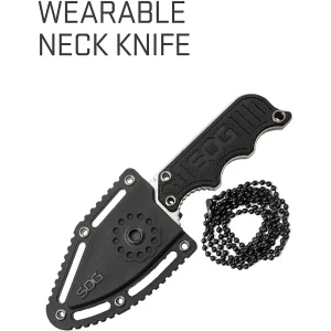 SOG NB1002-CP Instinct Mini Neck Knife 1.9″ Satin Plain Blade, G10 Handles - view 4