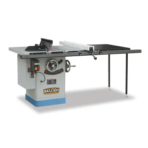 Baileigh 3HP 220V 1Phase 10 Inch Professional Cabinet Style Table Saw (1229615)