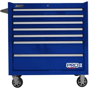 Homak PRO II Series 36″ 7-Drawer Roller Cabinet, Blue (BL04036072)