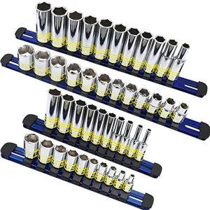 Astro Pneumatic 43-Piece Hi-Vis Glowing SAE Socket Set Shallow & Deep Metric (4143)