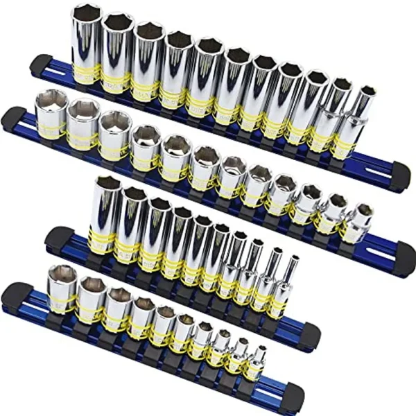 Astro Pneumatic 43-Piece Hi-Vis Glowing SAE Socket Set Shallow & Deep Metric (4143)