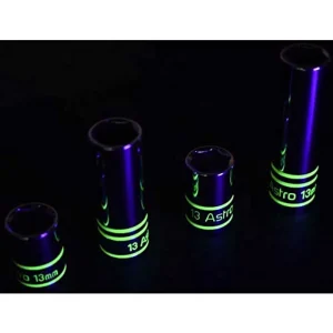 Astro Pneumatic 43-Piece Hi-Vis Glowing SAE Socket Set Shallow & Deep Metric (4143) - view 3