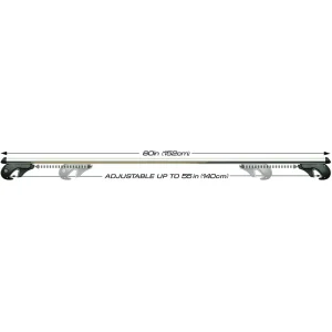 CargoLoc 32542 2 Pc. 60″ Rooftop Cross Bars – Adjustable up to 55″ - view 2