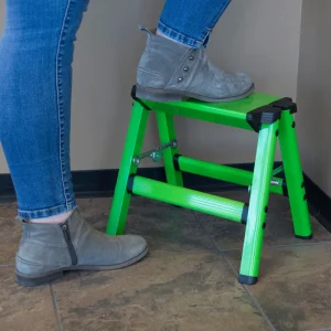 AmeriHome STL1AGNKIT Lightweight Single Step Step Stool 2 Pcs Set – Bright Green - view 4