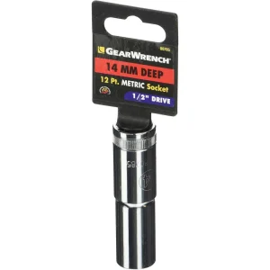 Gearwrench 80785 1/2″ Drive 12 Point Deep Socket 14mm