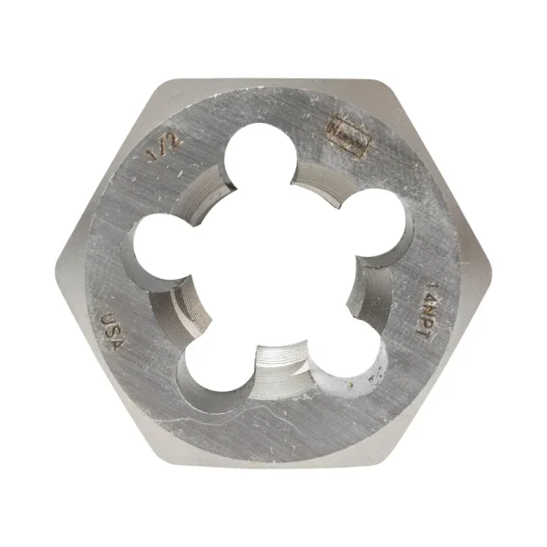 Irwin 7405 Hex Pipe Die, Rethreading, 1/2″ – 14 NPT