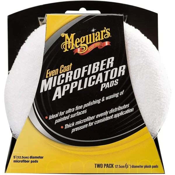 Meguiars X3080 Even Coat Microfiber Applicator Pads – 2 Pack