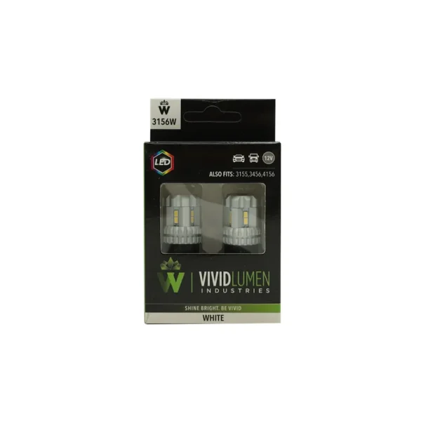 Vivid Lumen 3156 White LED Bulbs High Output – Pair (3156W)