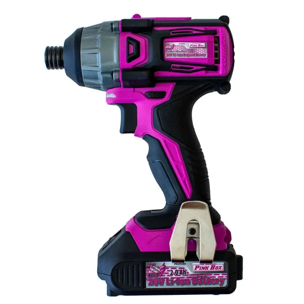 The Original Pink Box Impact Driver w/2Ah Battery (PB20VDVR_2AH_CHRGR)