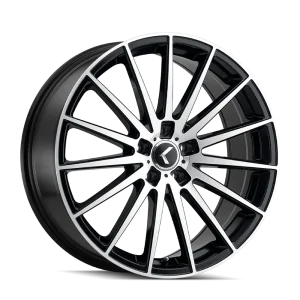 Kraze Stunna KR191 Black/Machined Face Wheels