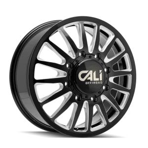 Cali Off-Road Summit Dually Front 9110 Gloss Black Milled Wheels