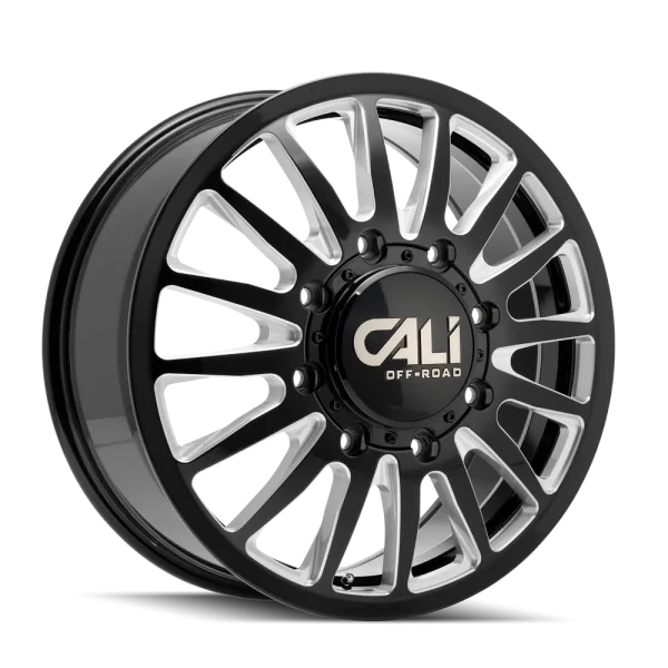 Cali Off-Road Summit Dually Front 9110 Gloss Black Milled Wheels