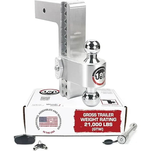 Weigh Safe 180 Turnover Ball 10″ Drop Hitch w/ 3″ Shank & 2″ & 2-5/16″ Ball (WSFCTB10-3-KA)