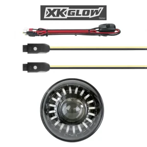 XKGLOW 7″ RGB LED Harley Headlight XKchrome Bluetooth App Controlled Kit (XK-7IN-HD-KIT)