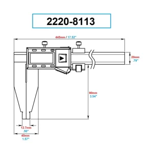 DASQUA 0-300MM/0-12″ JAW LENGTH 90MM HEAVY DUTY DIGITAL CALIPER (2220-8113) - view 3