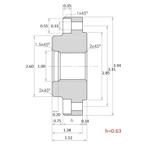 HHIP 4″ 1-10 THREADED BACKPLATE FOR 4 JAW CHUCKS (3900-4142) - view 4