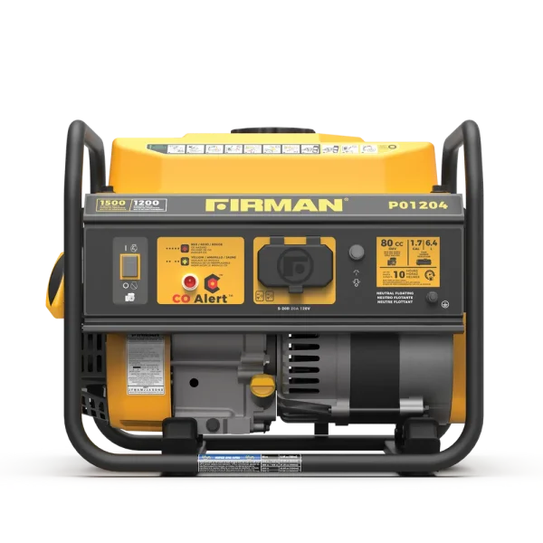 Firman Gas Portable Generator 1500/1200W Recoil CO Alert 50 ST CAN (P01204)
