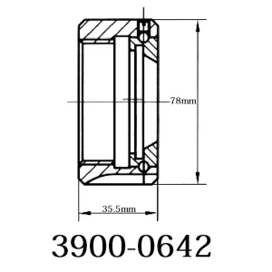 HHIP UM-TYPE M64 X 2 ER-50 COLLET CHUCK NUT (3900-0642) - view 2