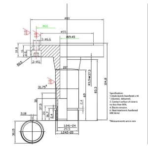 HHIP 3″ 5C MOUNT FOR 3 & 4 JAW SELF CENTERING LATHE CHUCKS (3900-4703) - view 2