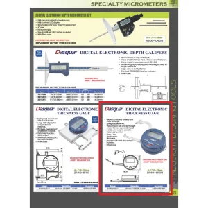 DASQUA 0-25MM/0-1″ DIGITAL THICKNESS GAGE (2140-8105) - view 2