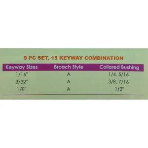 HHIP 9 PIECE KEYWAY BROACH SET (2006-0051) - view 3