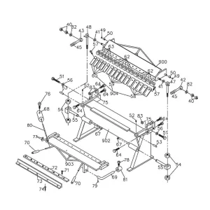 HHIP HIGH QUALITY 48″ 16 GAUGE SHEET METAL PAN & BOX BRAKE (8600-4032) - view 2
