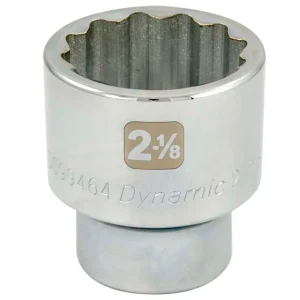 Dynamic Tools 2-1/8″ X 1″ Drive, 12 Point Standard Length, Chrome Socket (D099464) - view 2
