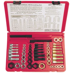 Gray Tools 53 Piece Rethreading Kit, 19 Taps, 32 Dies & 2 Thread Files (91953) - view 2