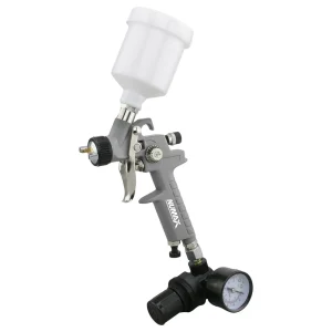 NuMax SPS08 Pneumatic 0.8mm Tip Mini HVLP Gravity Feed Spray Gun with 125cc Plastic Cup (SPS08)