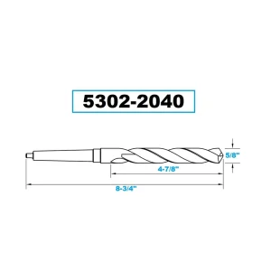 HHIP 5/8 X 4-7/8 X 8-3/4″ 2MT TAPER SHANK DRILL (5302-2040) - view 3