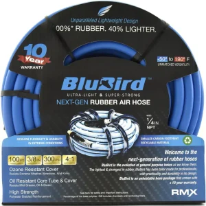 BluBird Rubber Air Hose Bulk 3/8″ x 300′ (BB38300)