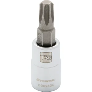 Dynamic Tools 1/4″ Drive Torx® Head Socket, Standard Length Chrome Finish, Torx® Bit T30 (D002330)