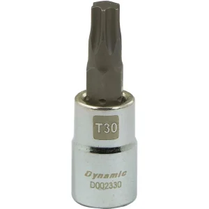 Dynamic Tools 1/4″ Drive Torx® Head Socket, Standard Length Chrome Finish, Torx® Bit T30 (D002330) - view 2