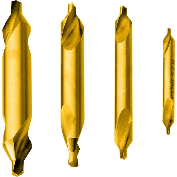 Grizzly Industrial TiN-Coated Center Drill Set 4-Pc. (T32067, T32068)