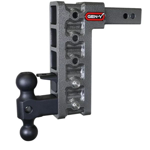 Gen-Y Hitch MEGA-DUTY 2″ Shank 10″ Drop 1.5K TW 10K Hitch & GH-031 Dual-Ball & GH-032 Pintle Lock (GH-325)