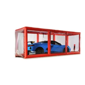 CarCapsule 18′ Red Scorcher Series Showcase Indoor w/Road Emblazoned Floor includes Intellicharger/Led Kit (CCSH18RED)
